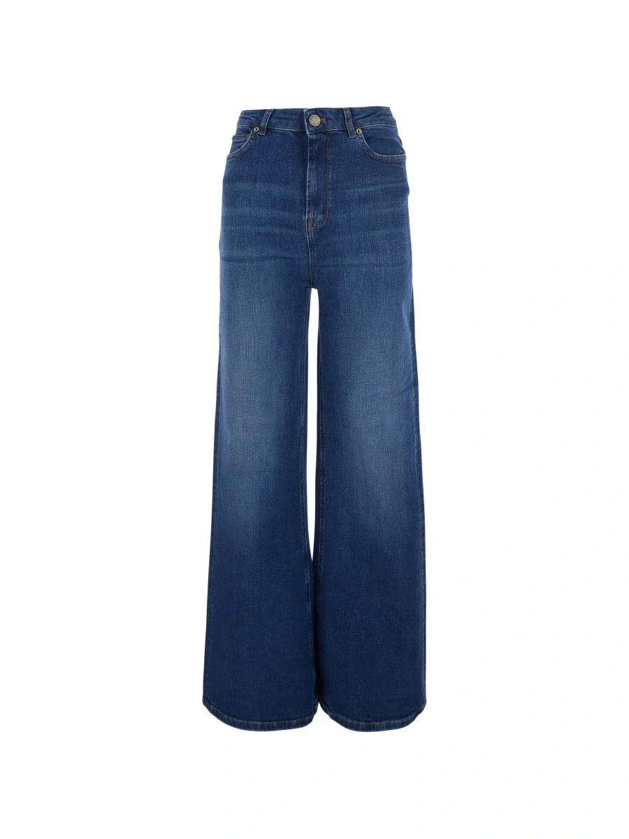 Blugi TWINSET albastri din denim - Img 6
