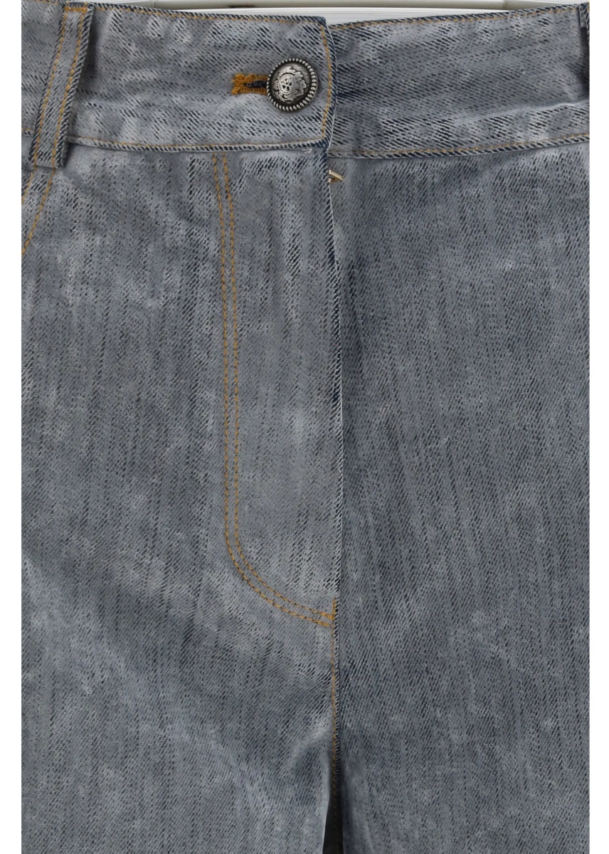Blugi Wide leg Jeans in flocked denim - Img 3