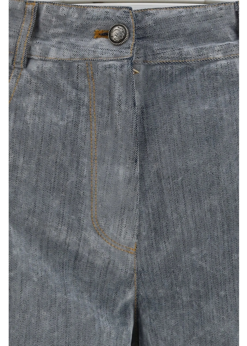 Blugi Wide leg Jeans in flocked denim - Img 3