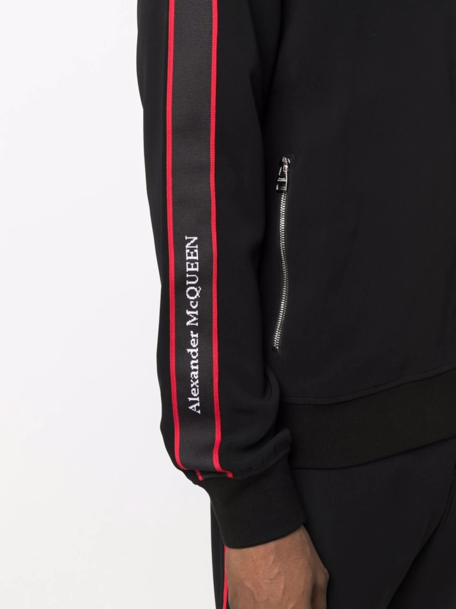 Bluza de trening Alexander McQueen neagra din bumbac si poliamida - Img 5