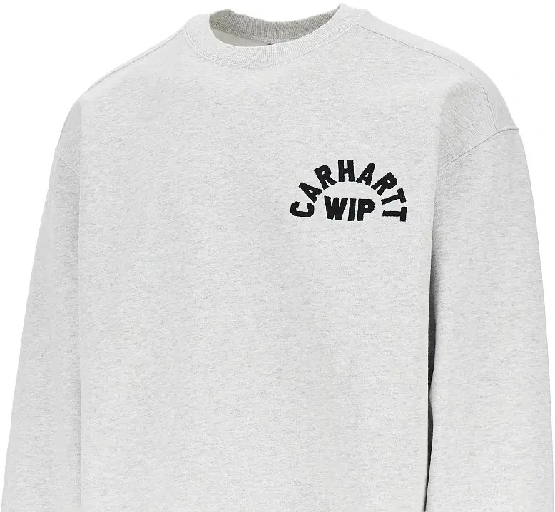 Bluza de trening Carhartt gri din bumbac - Img 2