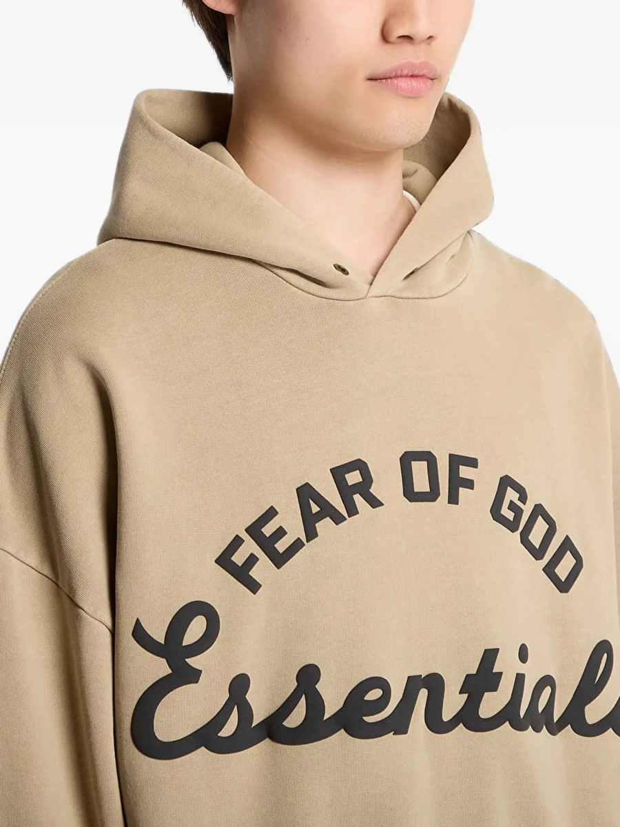 Bluza de trening FEAR OF GOD bej din bumbac - Img 6