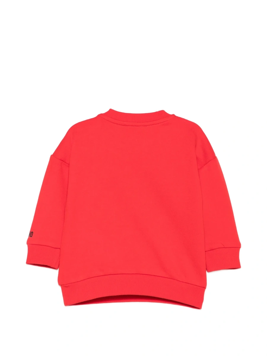 Bluza de trening Moschino rosie din bumbac - Img 2