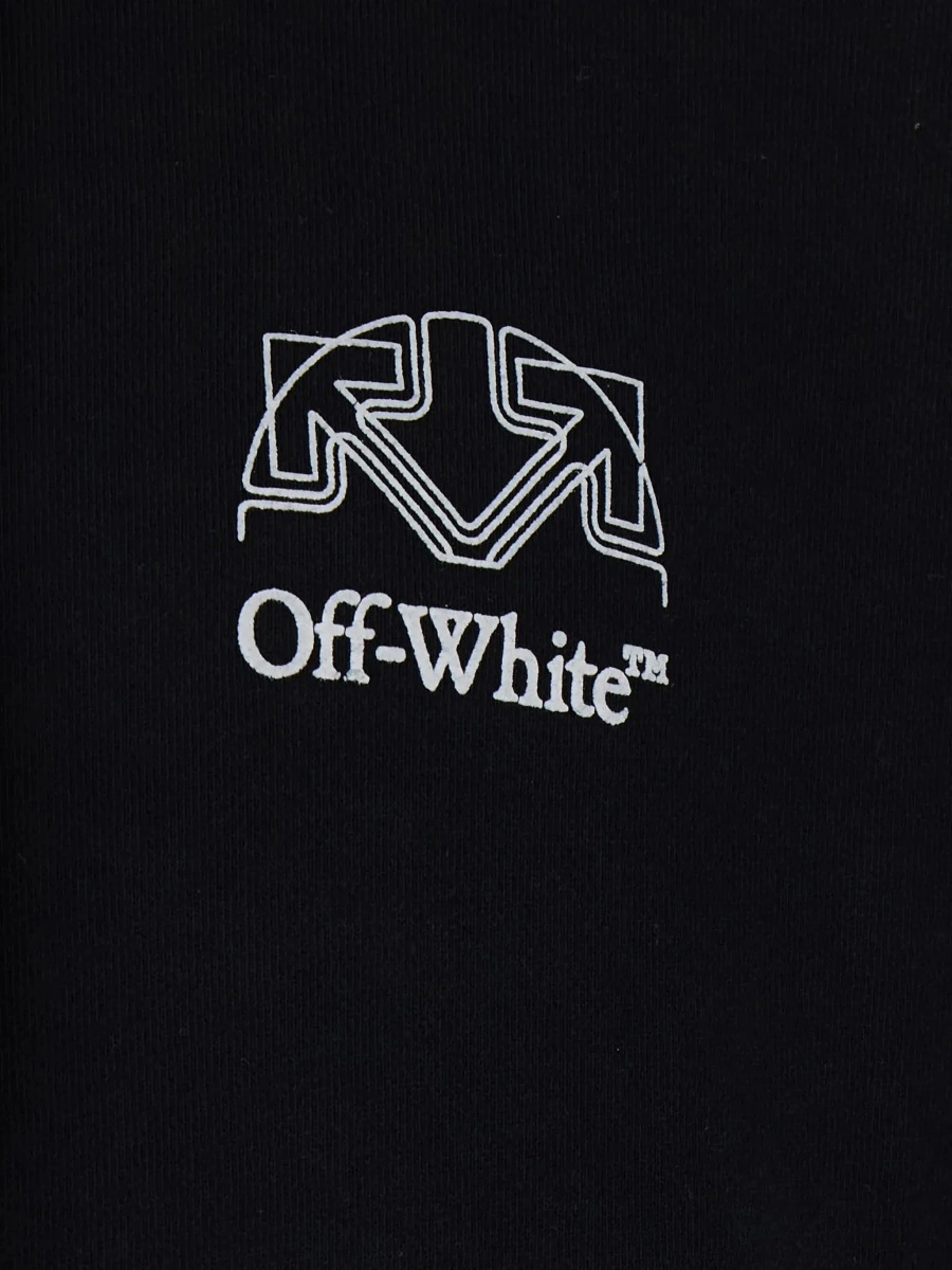 Bluza de trening Off-White neagra din bumbac - Img 5