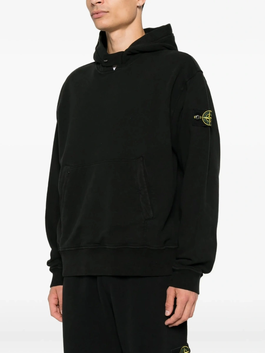 Bluza de trening Stone Island neagra din bumbac - Img 5