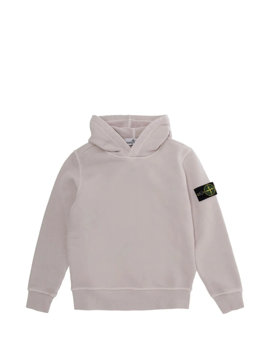 Bluza de trening Stone Island roz din bumbac - Img 6