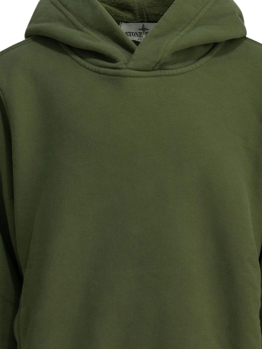 Bluza de trening Stone Island verde din bumbac - Img 5