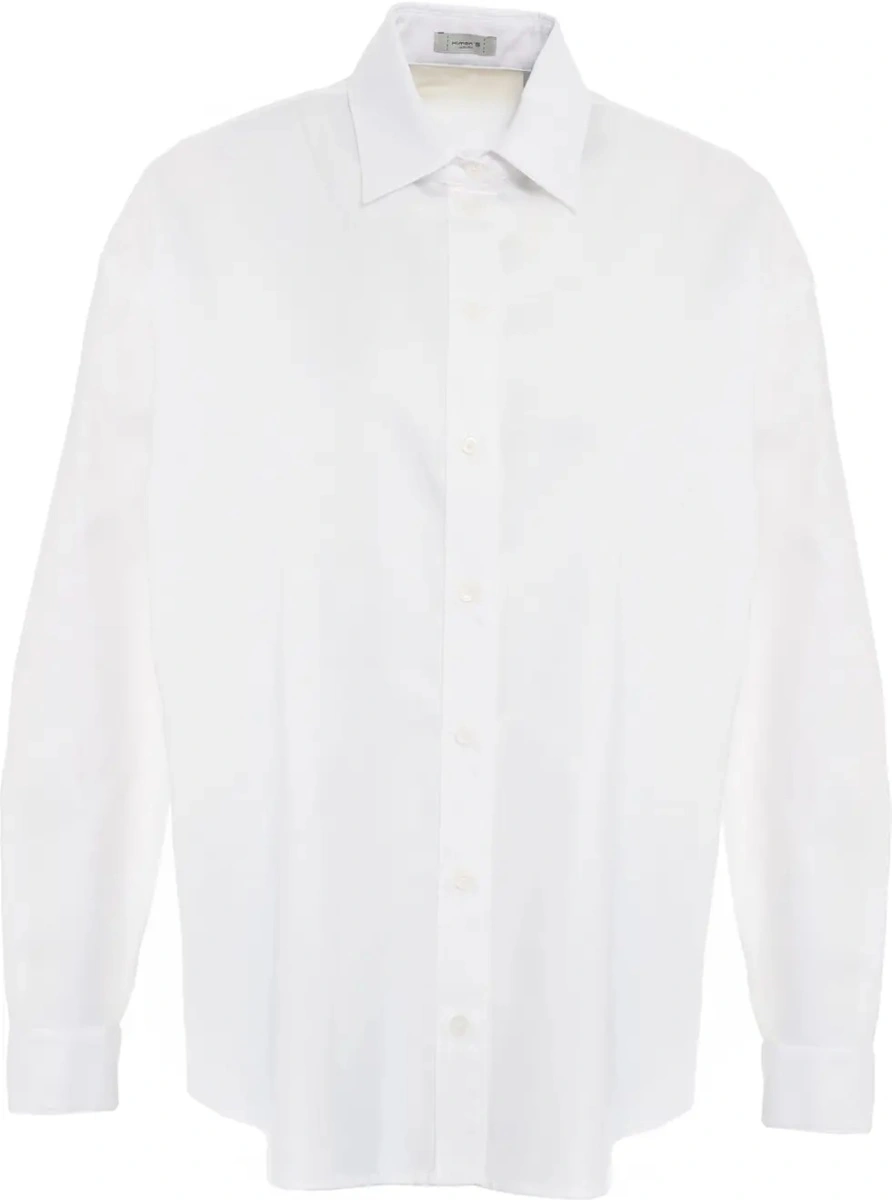 Bluza eleganta Himon's alba din bumbac - Img 2