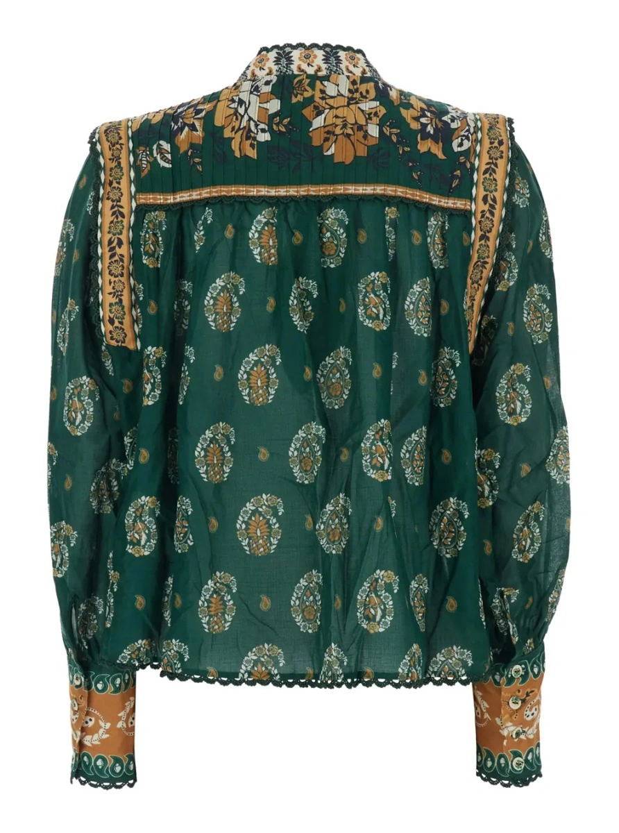 Bluza FARM RIO verde din bumbac - Img 2