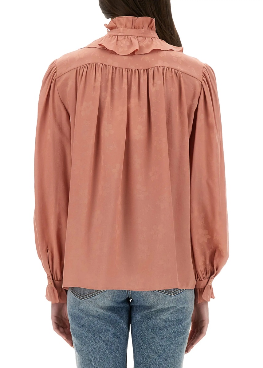 Bluza Fluid Silk Jacquard Blouse - Img 3