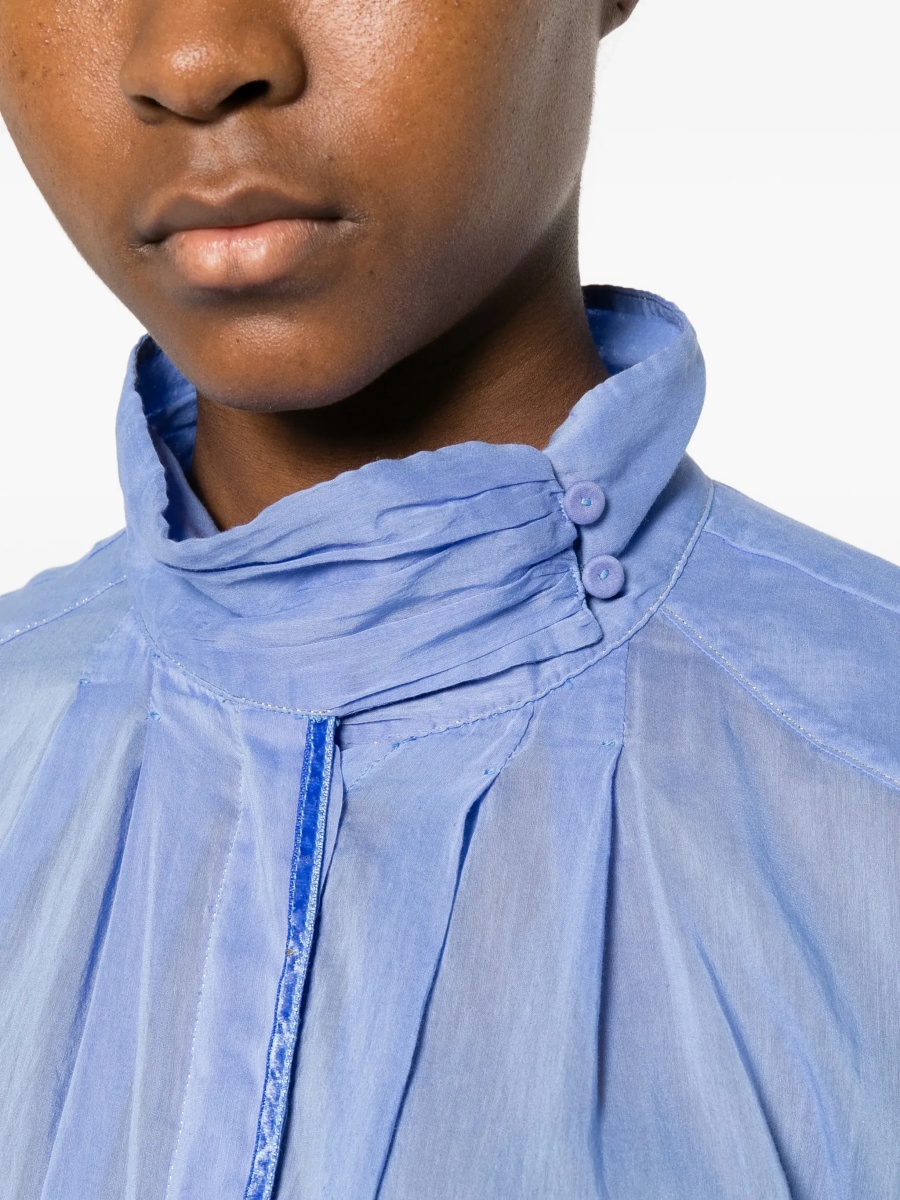 Bluza pleated high-neck Blouse - Img 7