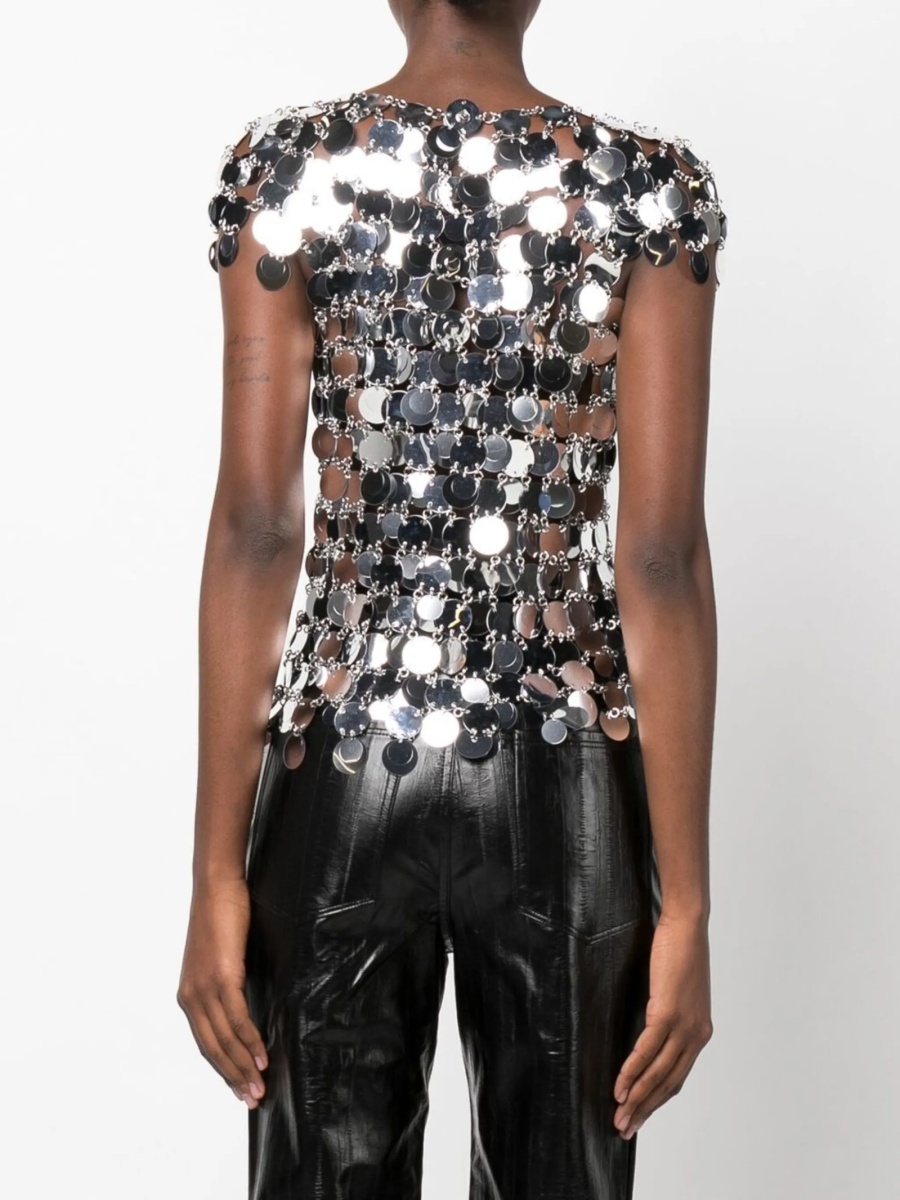 Bluza RABANNE argintie - Img 4