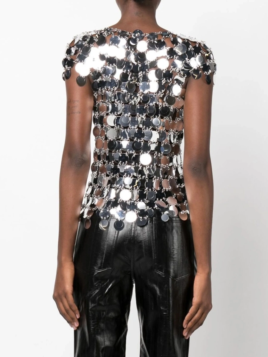 Bluza RABANNE argintie - Img 4