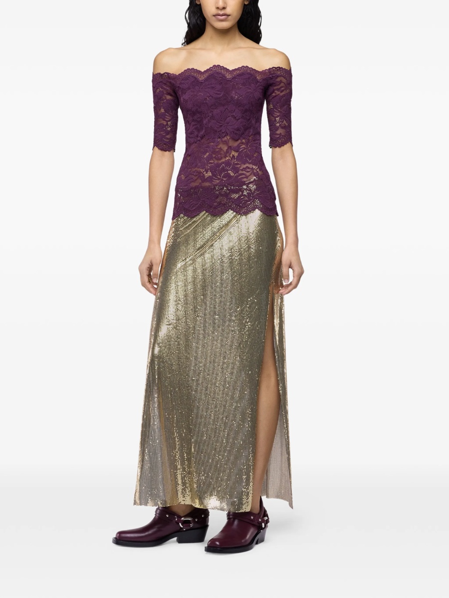Bluza RABANNE violet din poliamida si elastan - Img 2