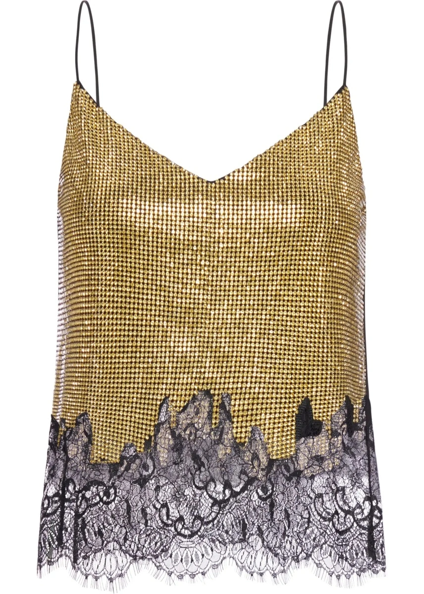 Bluza Top Con Pizzo E Cristalli - Img 4