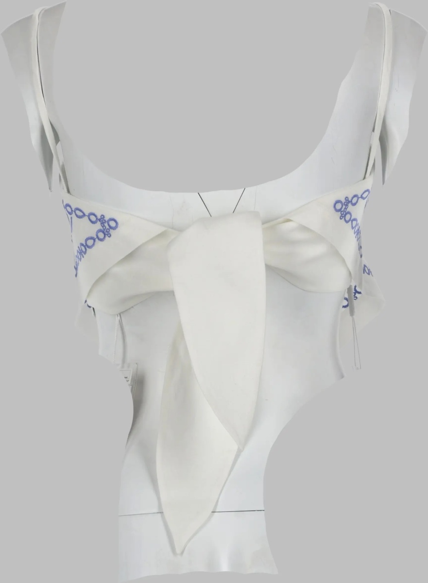 Bluza Top In Lino Con Ricamo - Img 2