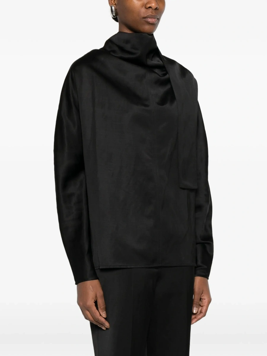 Bluza TOTEME neagra din matase - Img 5