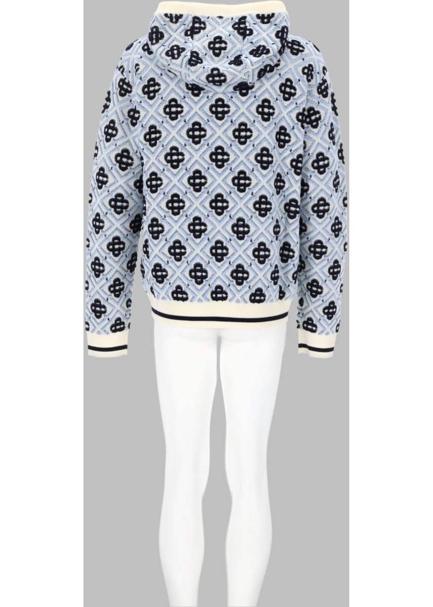 Bluza trening Felpa Monogram Con Cappuccio E Zip - Img 2
