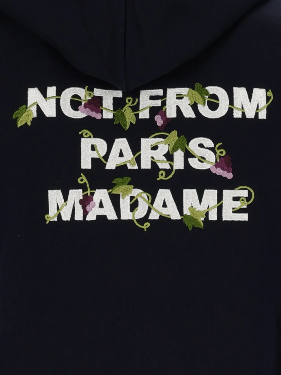 Bluza trening NAVY Vine Embroidered Slogan Hoodie - Img 5
