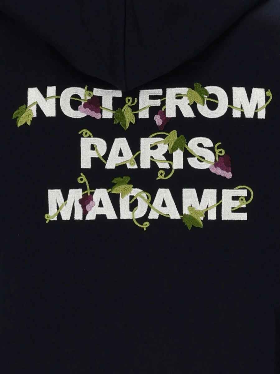 Bluza trening NAVY Vine Embroidered Slogan Hoodie - Img 5