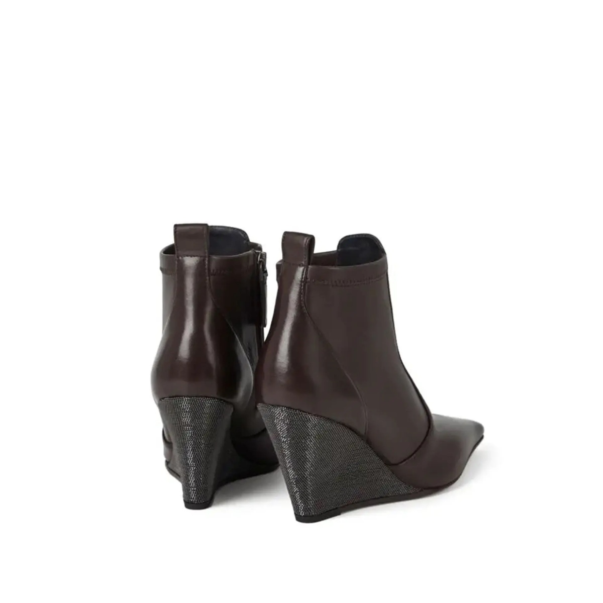 Bocanci Brunello Cucinelli Monili Wedge Ankle Boots - Img 3