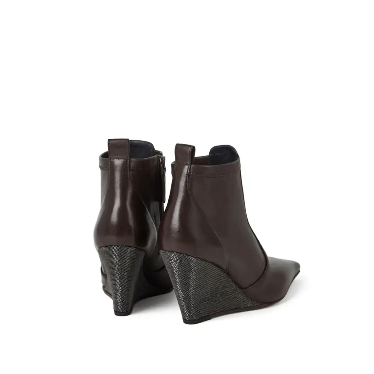 Bocanci Brunello Cucinelli Monili Wedge Ankle Boots - Img 3