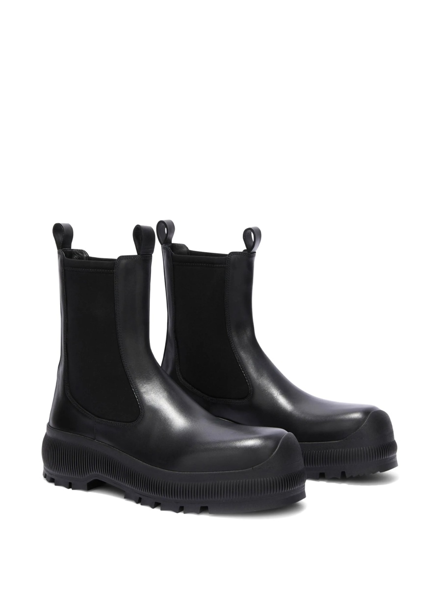 Bocanci Jil Sander negri din piele - Img 2