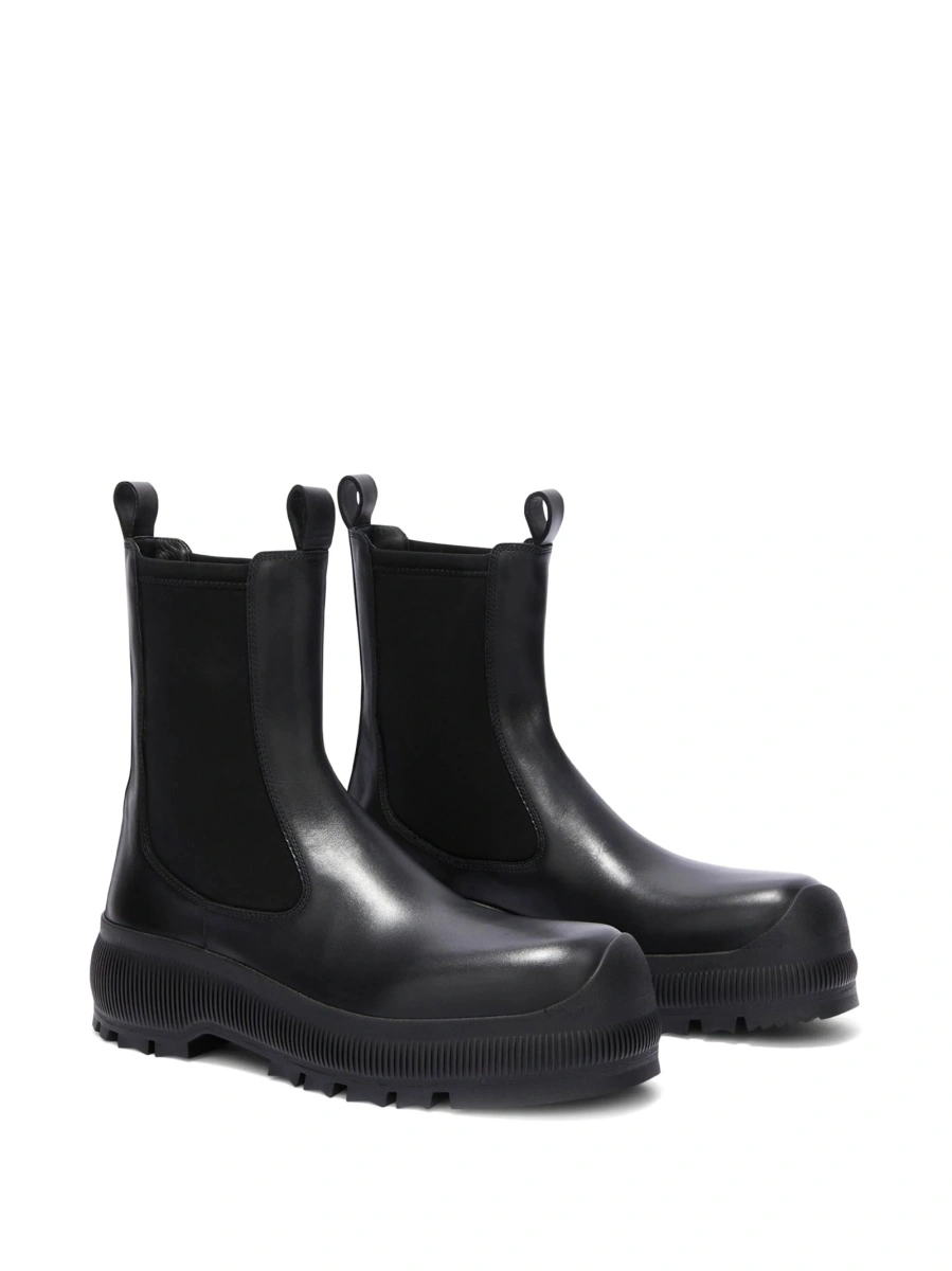 Bocanci Jil Sander negri din piele - Img 2