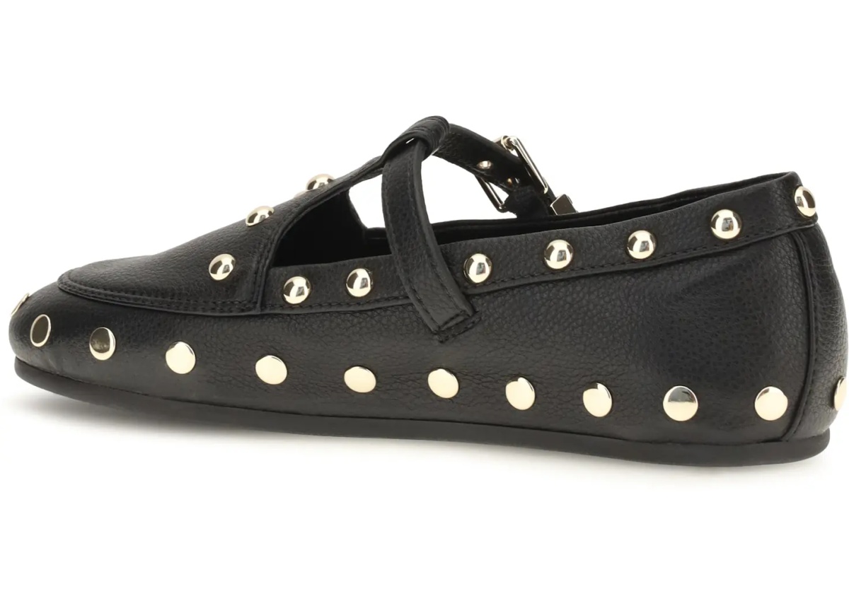 Bocanci Mary Jenny studded Ballerinas in pebbled leather - Img 3