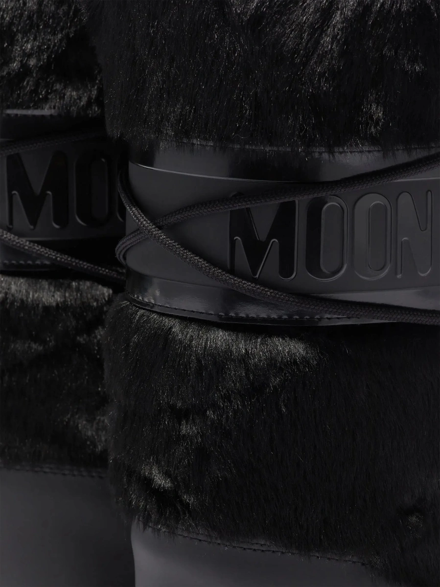 Bocanci Moon Boot negri din blana artificiala - Img 5