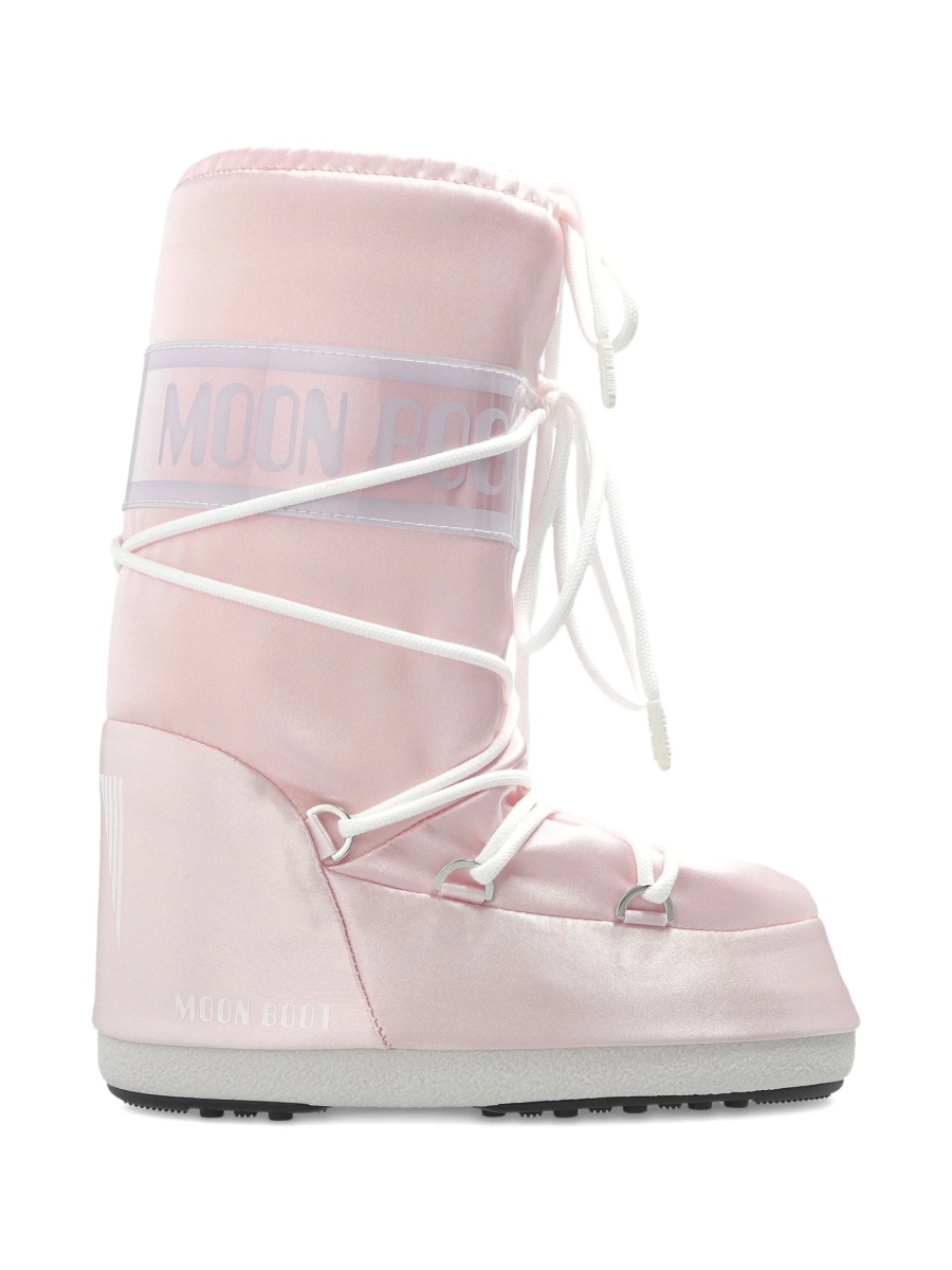 Bocanci Moon Boot roz din bumbac si pvc - Img 2