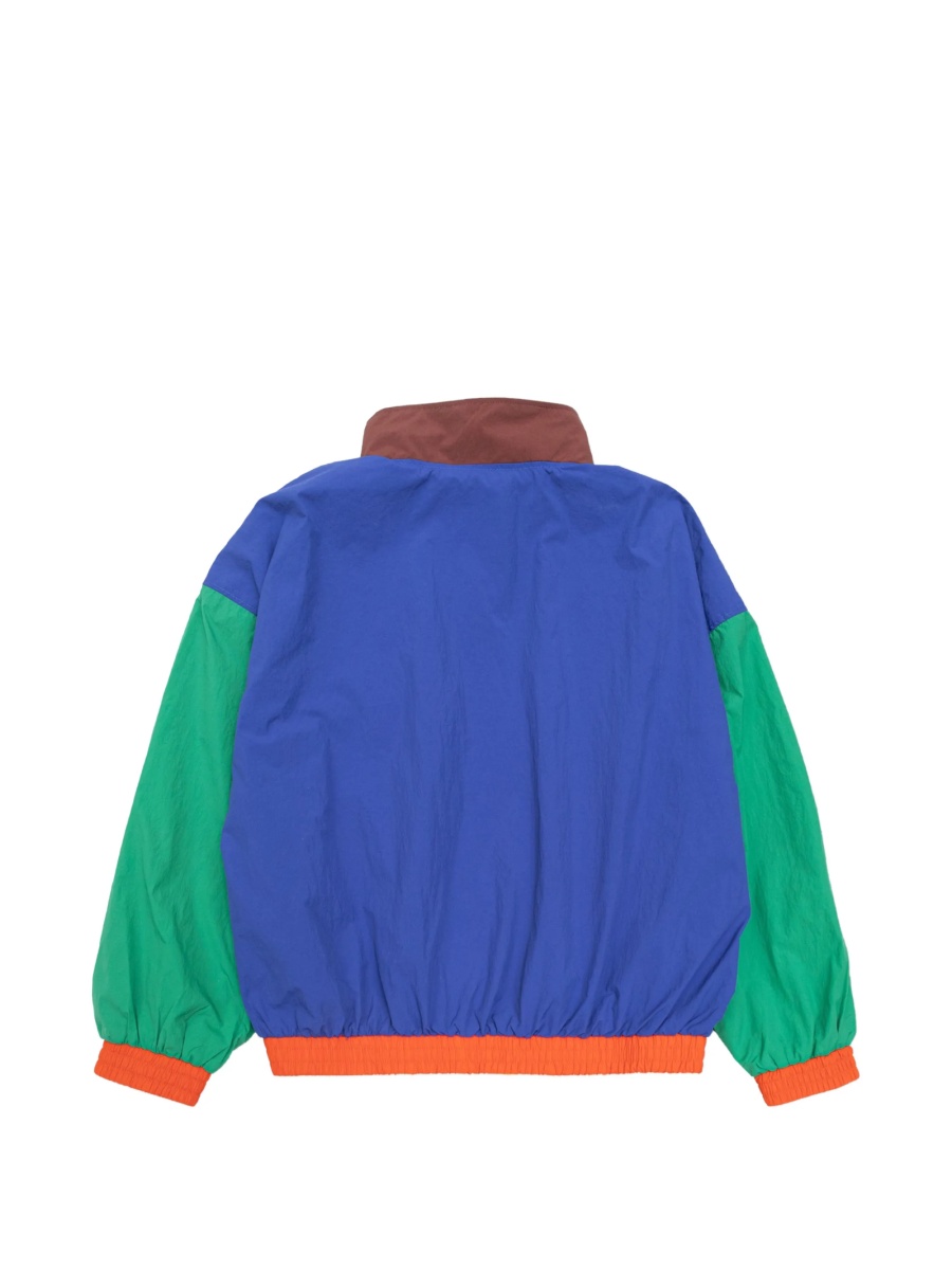 Bomber jacket Bobo Choses albastra din poliamida - Img 2