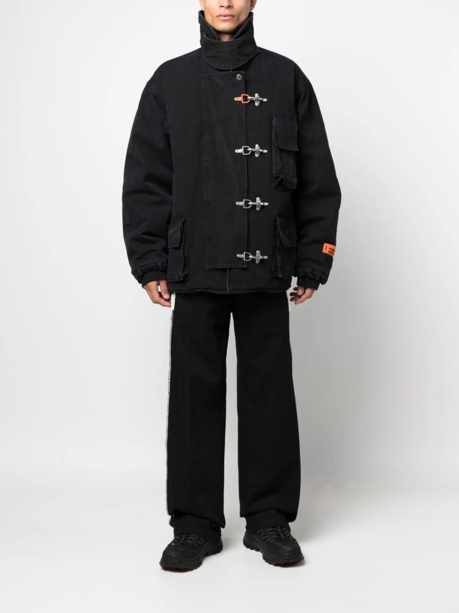 Bomber jacket Heron Preston neagra din poliamida si polyester - Img 2
