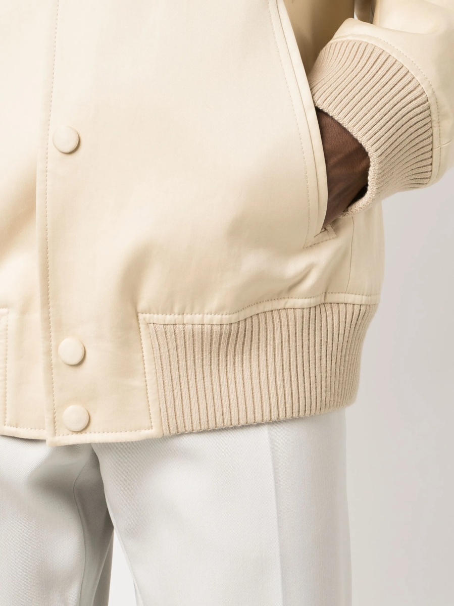 Bomber jacket Lanvin neutra din bumbac - Img 5