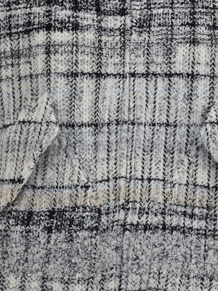 Bomber jacket MISSONI BEACHWEAR alba din bumbac si lana - Img 3