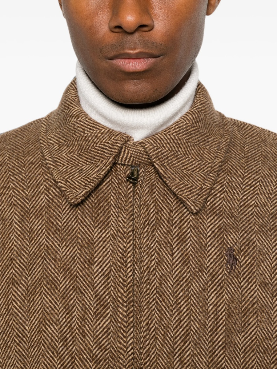 Bomber jacket Ralph Lauren maro din lana - Img 5