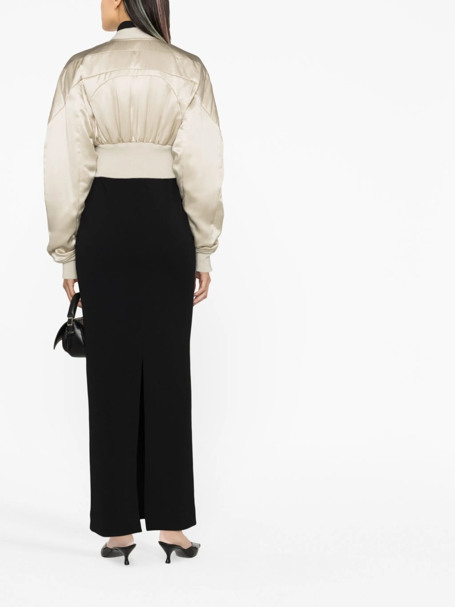 Bomber jacket Rick Owens neutra din lana si matase - Img 4
