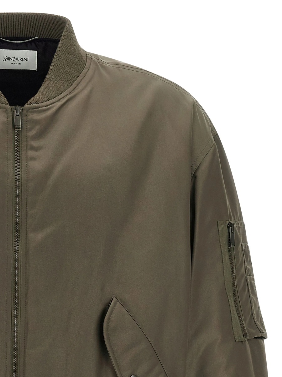 Bomber jacket Saint Laurent verde - Img 3