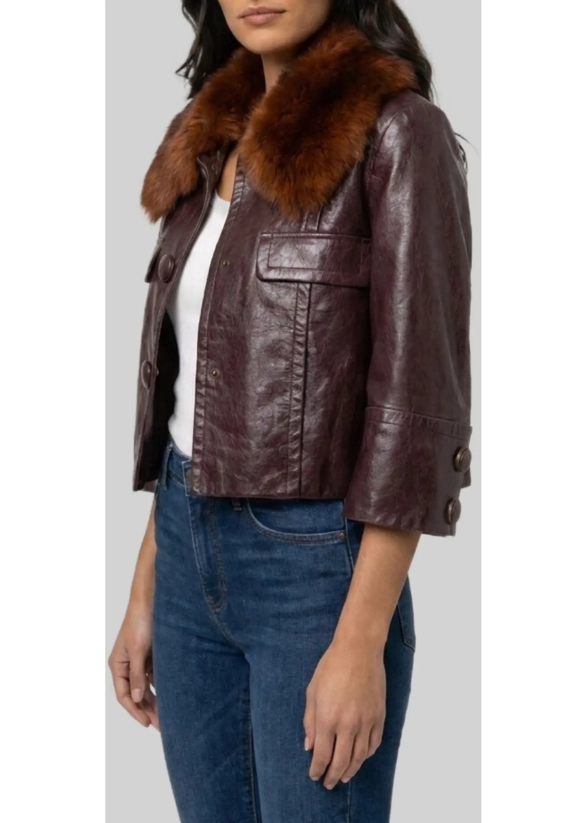 Bomber Short Leather Jacket - Img 3