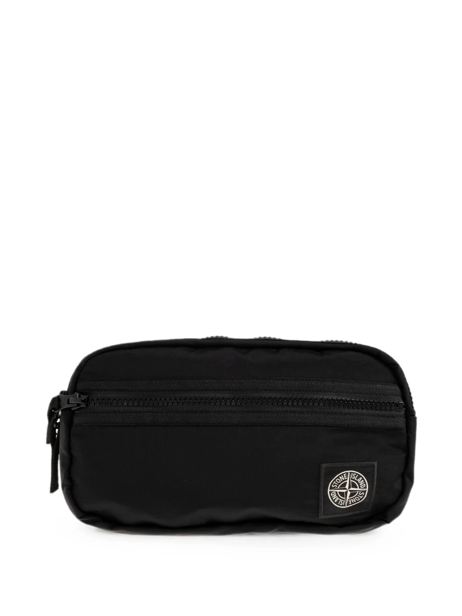 Borseta Stone Island neagra din poliamida - Img 3