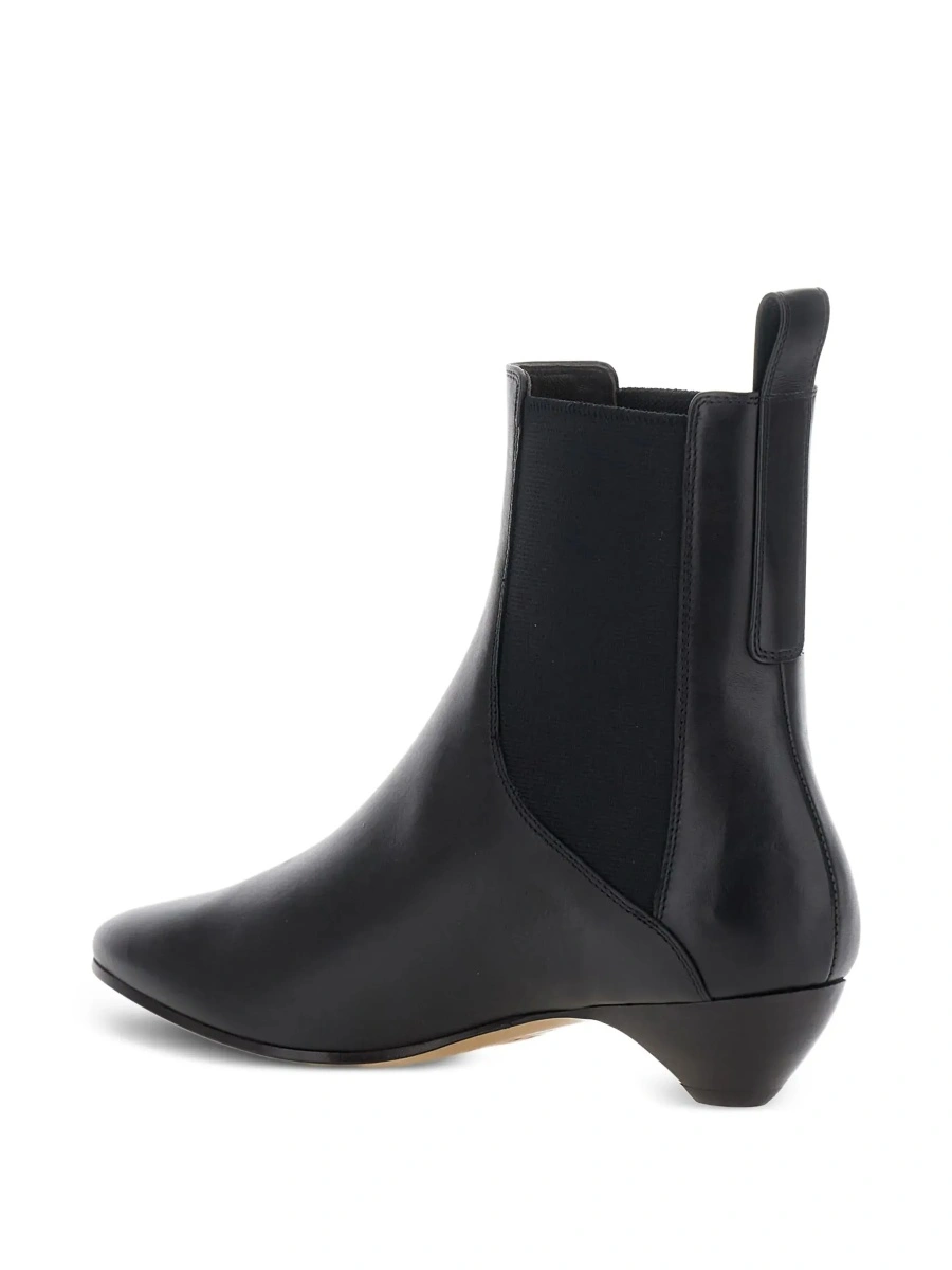 Botine 'Allegra Chelsea' Black Ankle Boots with Elastic Panels in Leather Woman - Img 6