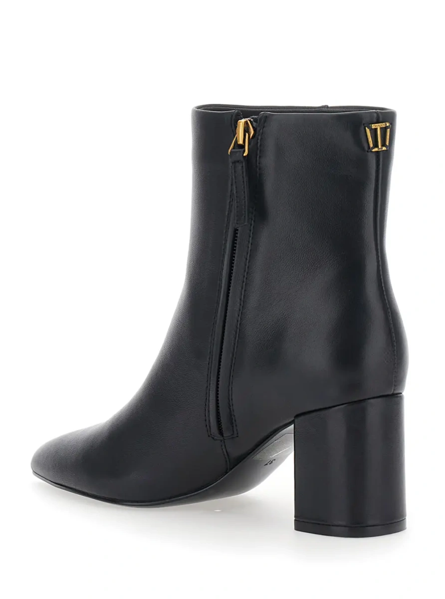 Botine Black fabric ankle boots for women - Img 2