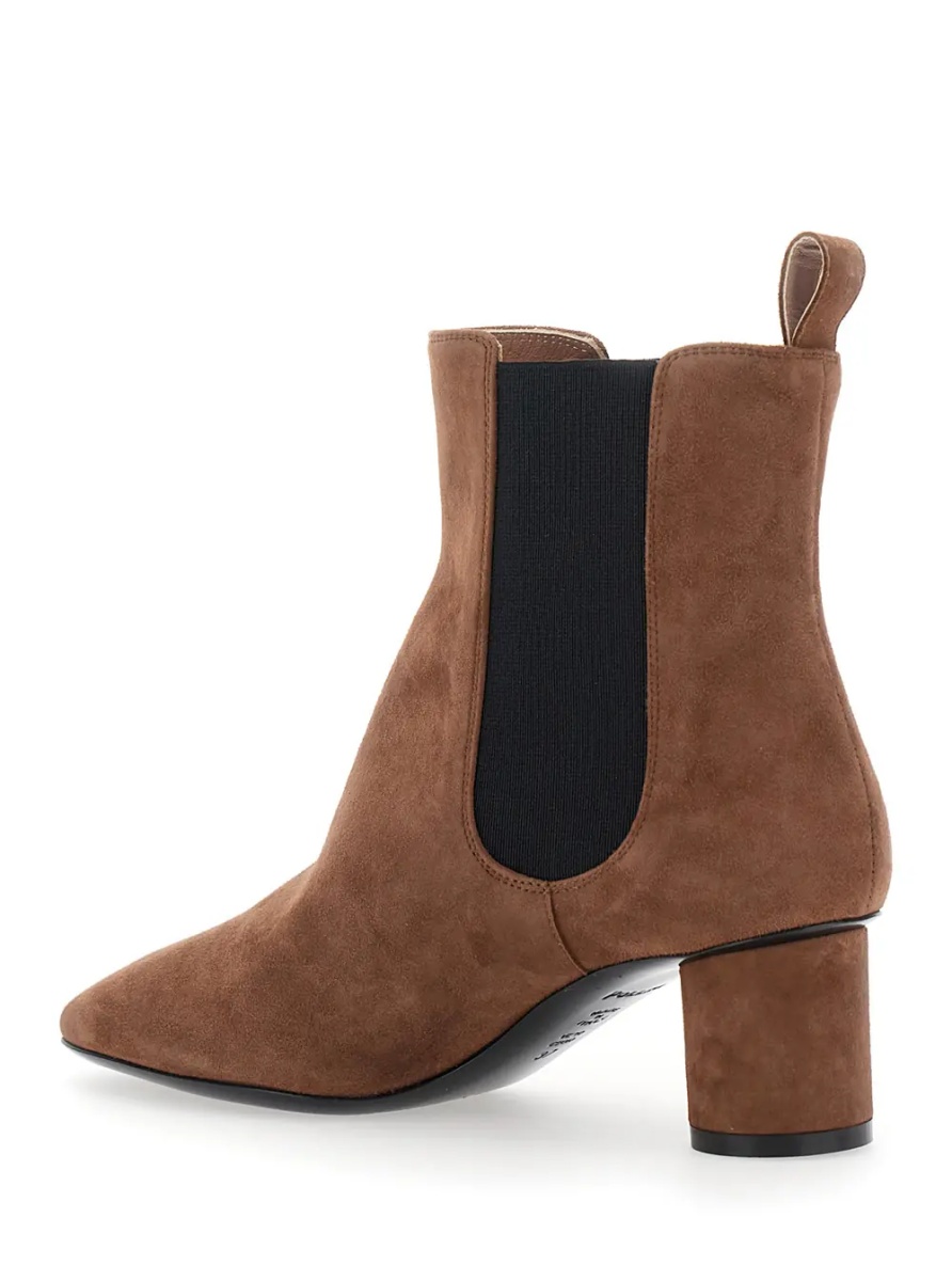 Botine Brown Ankle Boots with Elastic Side Panel in Suede Woman - Img 3