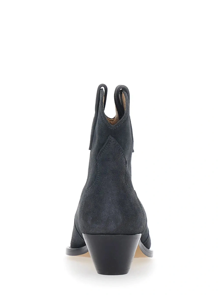 Botine Isabel Marant negre din piele intoarsa - Img 4