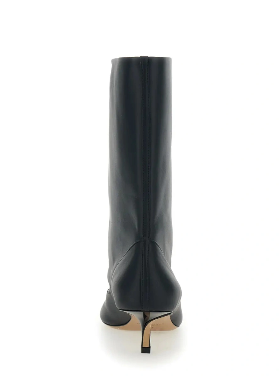 Botine JACQUEMUS negre din piele - Img 4