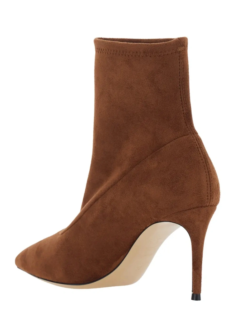 Botine 'JULIA' brown Boots with pointed design in eco-suede for women - Img 3