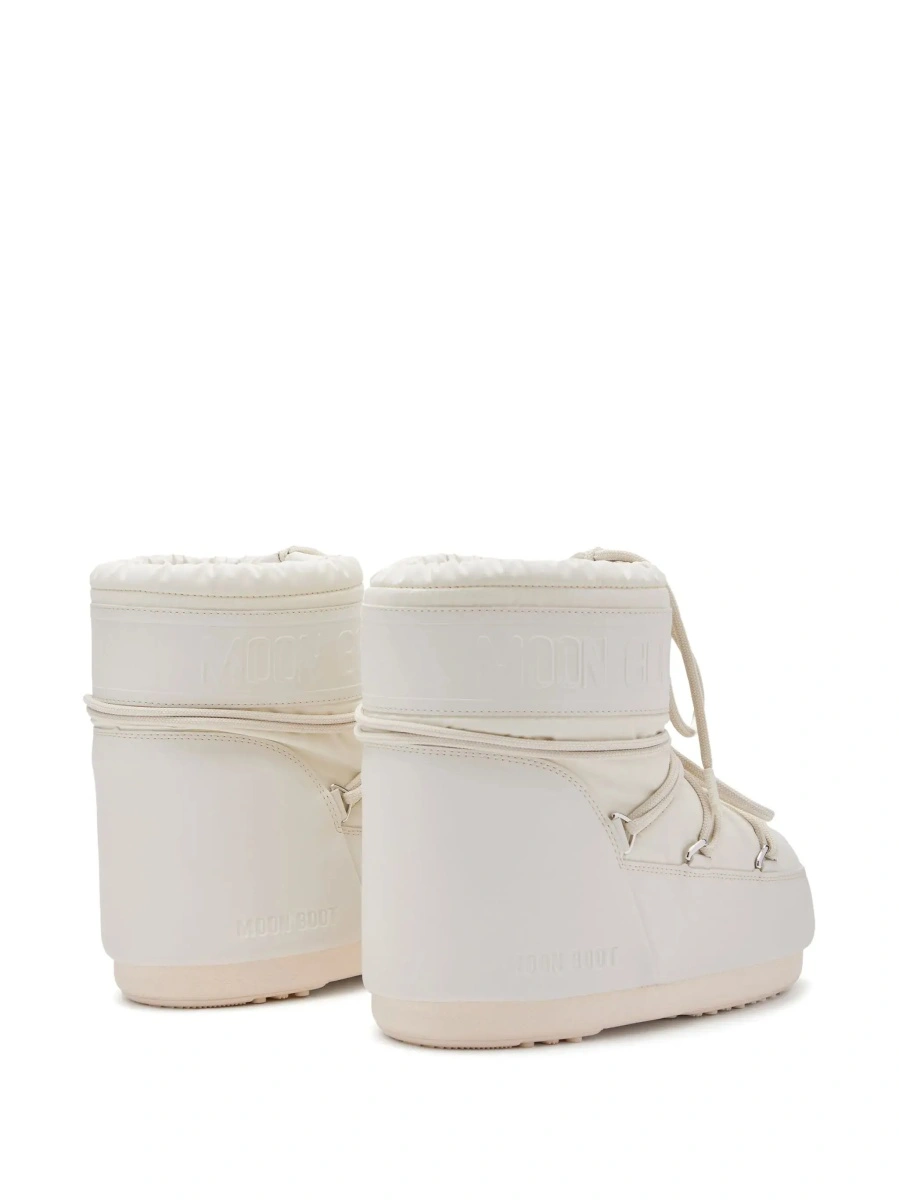 Botine Moon Boot albe din material textil - Img 6