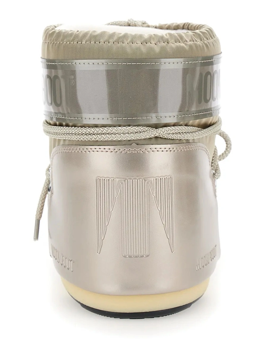 Botine Moon Boot gri din material textil - Img 4