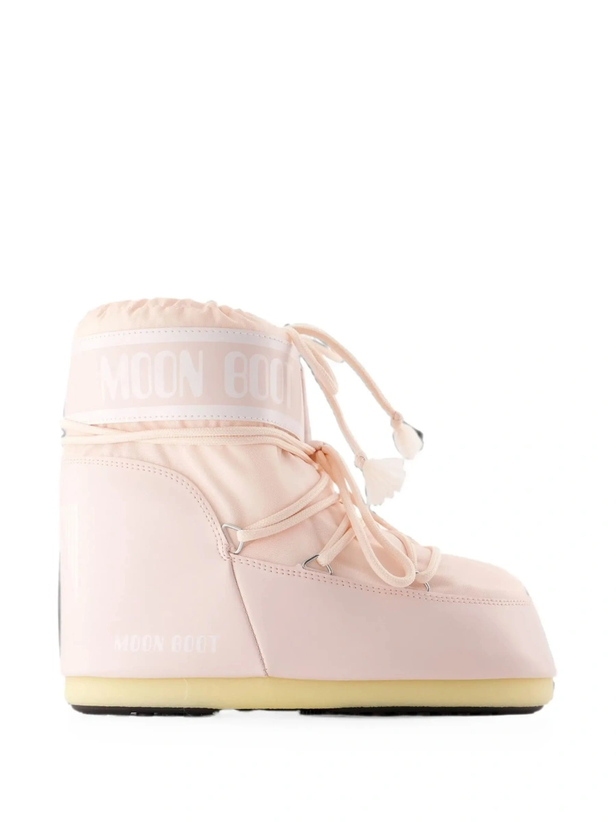 Botine Moon Boot roz din material textil tehnic - Img 6