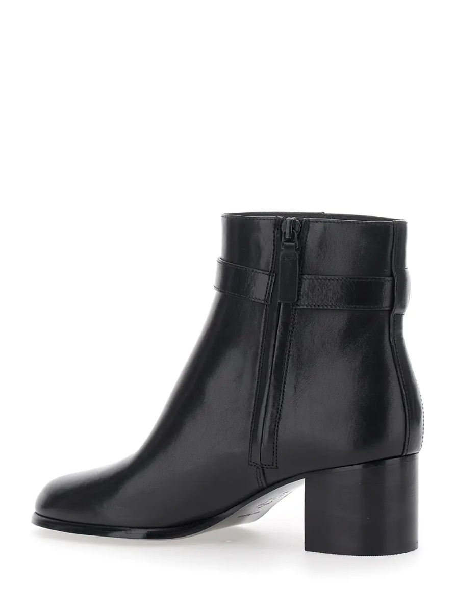 Botine Romy Boots with 50 MM Heel in Black Leather for Women - Img 3